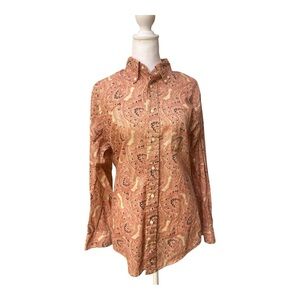 Rodes Paisley Print Button Up Shirt